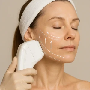 Woman having HI-FU to reduce wrinkles call LA LIPO Lower Feltham Now!