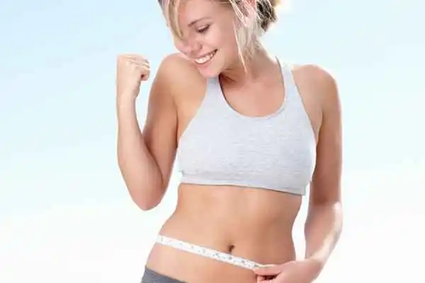 woman happy after fat reduction treatment Lower Feltham