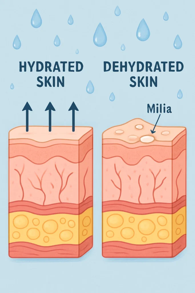 The importance of hydration and milia production Lower Feltham