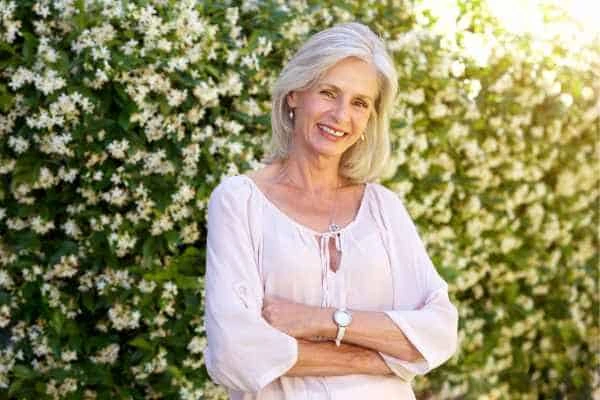 Older woman happy with urinary incontinence treatment Lower Feltham