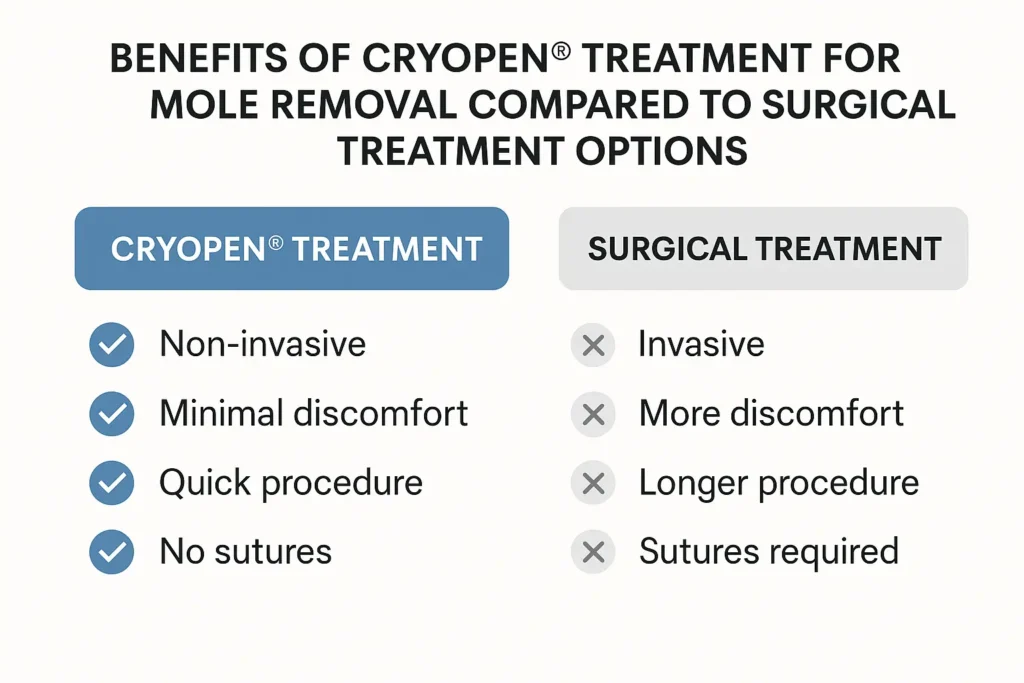 Benefits of facial mole removal Lower Feltham - call our team today to book a consultation