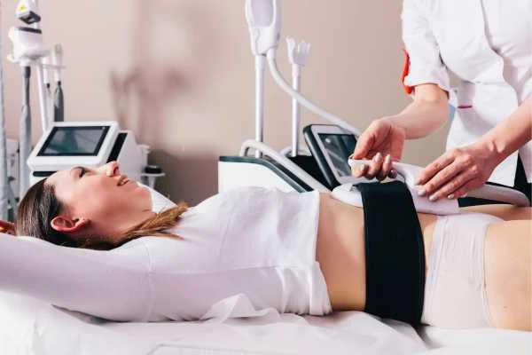 woman having body sculpting to help improve her body image and her mental health Lower Feltham