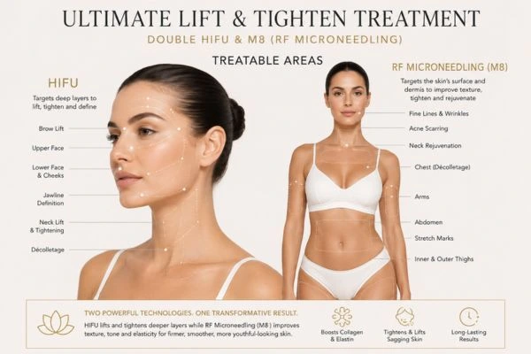 Areas of the body that can be treated - ultimate skin tighten treatment Lower Feltham